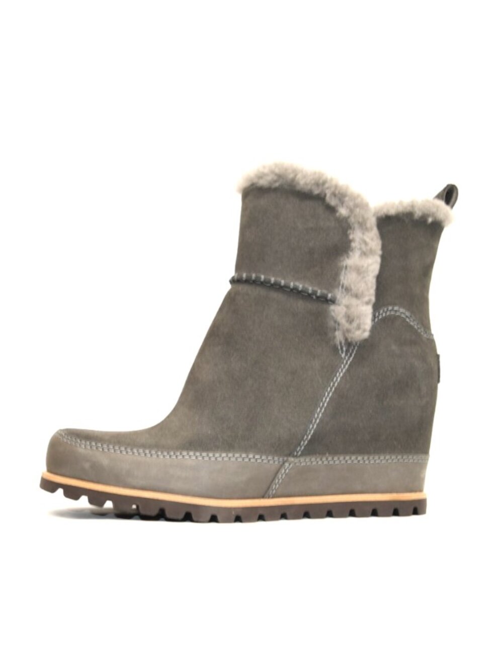 New! Ugg Malvella Waterproof Suede Wedge Boots Gray Size 7.5 1120802 DD558